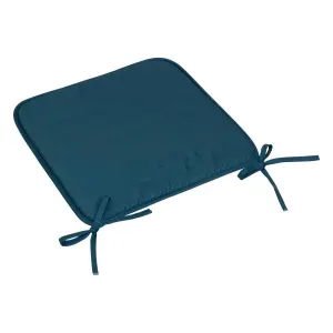 Galette de Chaise Micro 39x39cm Bleu Égéen