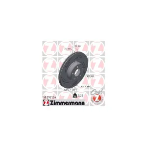 Disque De Frein Zimmermann 150.2921.54 Bmw