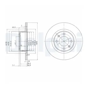 DELPHI Disques de frein pour CITROËN: C5 (Ref: BG3621)