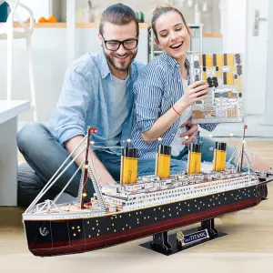 Puzzle 3D Cubicfun Titanic avec éclairage LED