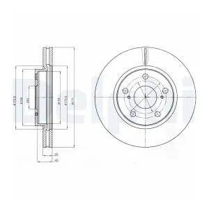 DELPHI BG4304 Disque de frein
