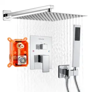 VEVOR Ensemble de Robinetterie de Douche Encastrable, Système de Douche de Pluie avec Pommeau de Tê…