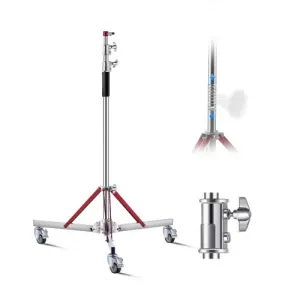 VEVOR Support d'éclairage robuste avec roulettes, hauteur maximale 320 cm, trépied de photographie…