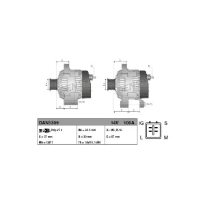 DENSO DAN1309 Alternateur