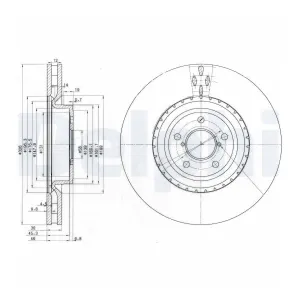DELPHI Disques de frein pour SUBARU: Impreza, BRZ (Ref: BG3818)