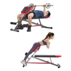 VEVOR Banc de Musculation Multifonction pour Entraînement Complet du Corps, Banc Lombaire Hyperexte…