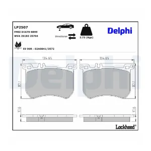 DELPHI LP2507 Plaquettes de frein
