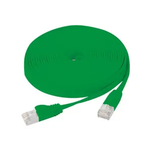 Cordon Patch Blindé Rj45 Plat Vert 2m Cat 6 U/ftp Sng