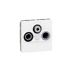 Prise TV/FM/SAT 2 modules Legrand Mosaic composable