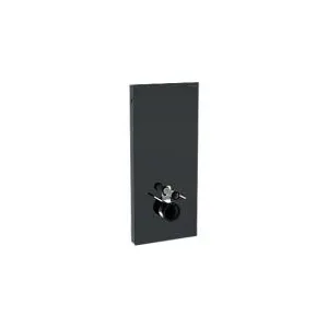 Geberit Module WC mural Monolith H 114 cm, plaque de commande laiton, surface aluminium chromé noir…