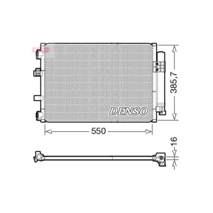DENSO Condenseur, climatisation pour FORD: C-Max, Focus (Ref: DCN10043)
