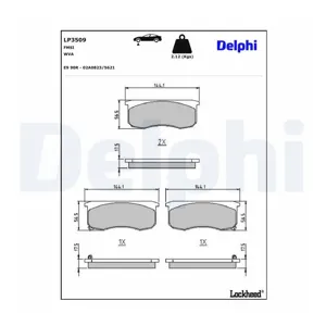 DELPHI Plaquettes de frein X4 (Ref: LP3509)