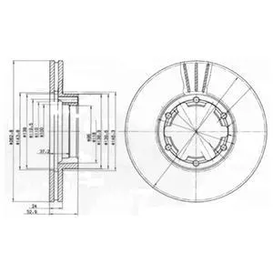 DELPHI BG4140 Disque de frein