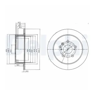 DELPHI Disques de frein pour LEXUS: RX (Ref: BG4180)