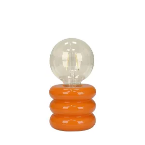 Lampe Boppo, Céramique, Orange, H.9 Cm, E27