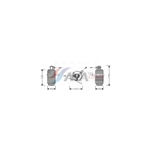 Filtre Déshydratant, Climatisation Ava Quality Cooling Msd293 Chrysler;Mercedes-Benz