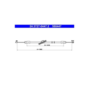 ATE 24.3727-0447.2 Câble de frein à main