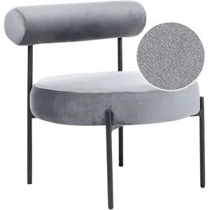 Fauteuil Alpha Velours Gris