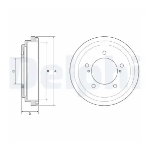 DELPHI Tambour de frein pour SUZUKI: Jimny (Ref: BF647)