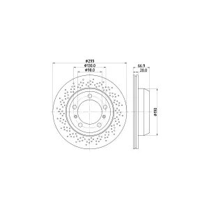 HELLA 8DD 355 120-221 Disque de frein