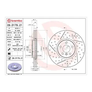 BREMBO Disques de frein pour MINI: MINI (Ref: 09.D179.21)