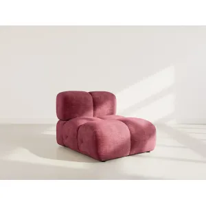 Grace - Module D'assise En Velours Texturé - Prune