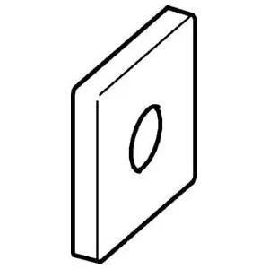 Hansa rosace 75 x 75 mm chromé 59913737