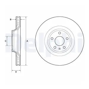 DELPHI Disques de frein pour AUDI: A6 (Ref: BG9955)