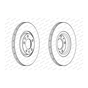 FERODO Disques de frein pour CITROËN: C6 (Ref: DDF1652C)