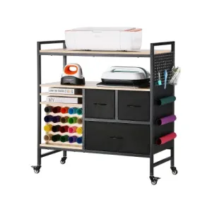 VEVOR Chariot de Rangement, Compatible avec les Plotters de Découpe, Table de Travail Artisanal ave…