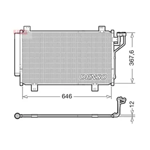 DENSO Condenseur, climatisation pour MAZDA: 3, 6 (Ref: DCN44012)