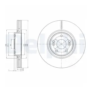 DELPHI Disques de frein pour RENAULT: Laguna (Ref: BG4167)