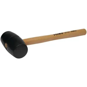 Maillet Caoutchouc Manche Bois 90mm