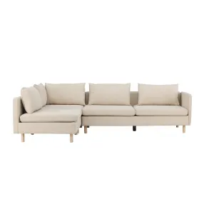 Canapé d'Angle Gauche Zero 295cm Beige