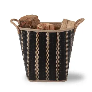 Panier à bûches et à granulés - Corda - noir