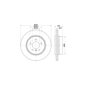 HELLA 8DD 355 128-491 Disque de frein