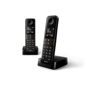Philips D4702b/34 Téléphone Téléphone Dect Identification De L'appelant Noir