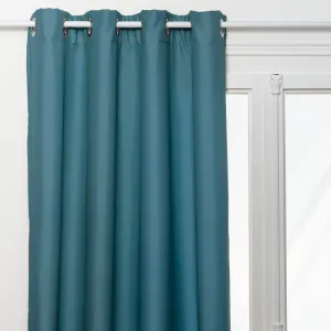 Rideau isolant à œillets eliat 140x260cm bleu égéen