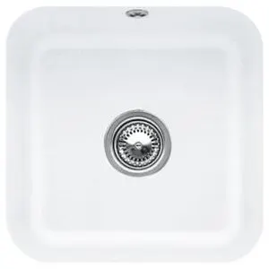 V&B; Évier sous-plan Cisterna 50 Siphon, avec excentrique, acier blanc C-plus ; Villeroy & Boch (67…