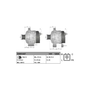 Dynamo Dan1407 Denso Denso Dan1407 Jaguar