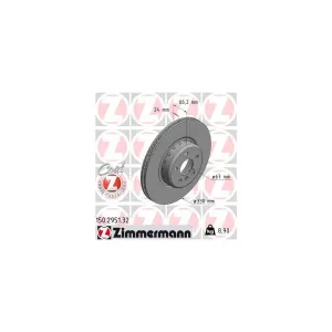 Disque De Frein Zimmermann 150.2951.32 Bmw
