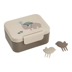 Boîte à goûter avec piques snack Tiny trails Sable