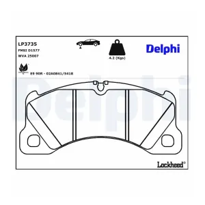 DELPHI LP3735 Plaquettes de frein
