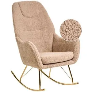 Fauteuil À Bascule Gulsele Bouclé Beige