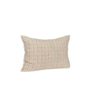Hübsch Rhythmic Coussin Beige/Orange/Noir