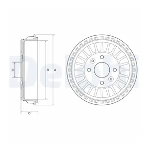 Tambour De Frein Delphi Bf620 Renault;Smart