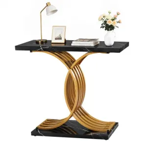 VEVOR Console d’Entrée 100 cm Long, Table Console Moderne, Table d'Appoint Rectangulaire en Bois av…