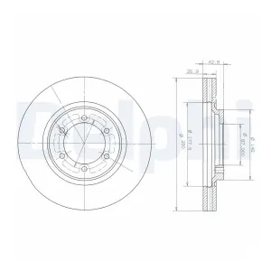 DELPHI BG3936 Disque de frein