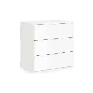 Dmora Commode effet bois blanc 77x38 cm