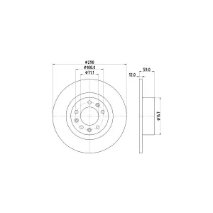 HELLA 8DD 355 132-841 Disque de frein